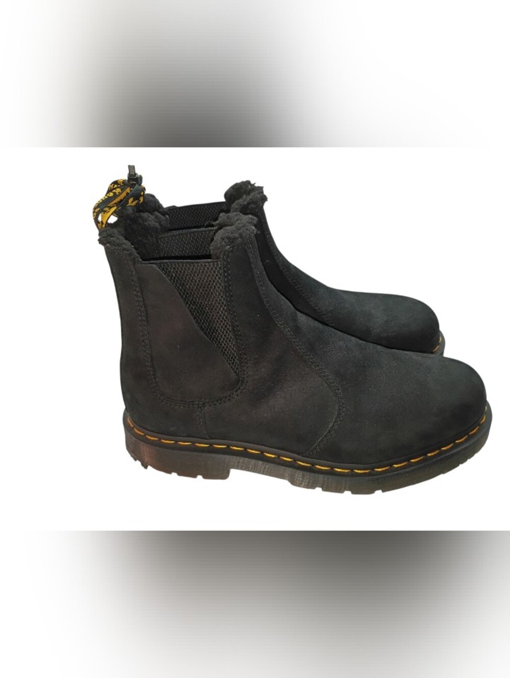 Dr. Martens 2975 WG Mens Size 10 Women's Sz 11 Black Suede Leather Chelsea Boots - Picture 2 of 6